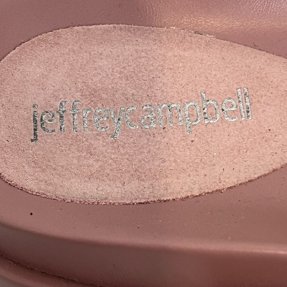 Jeffrey Campbell Size 9 Pink Getaway Footbed Suede Flatform Strappy Sandals - Picture 9 of 9